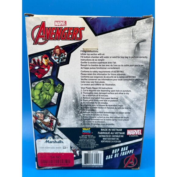 Marvel Avengers Bop Bag 40" With Repair Kit - Picture 2 of 4